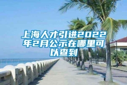 上海人才引进2022年2月公示在哪里可以查到