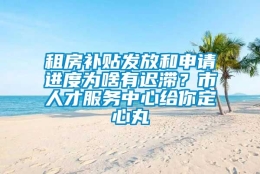 租房补贴发放和申请进度为啥有迟滞？市人才服务中心给你定心丸