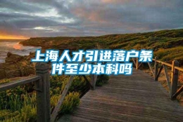 上海人才引进落户条件至少本科吗