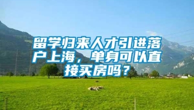 留学归来人才引进落户上海，单身可以直接买房吗？