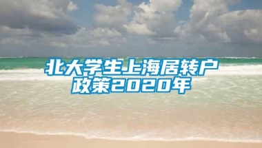 北大学生上海居转户政策2020年