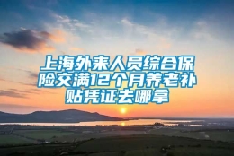 上海外来人员综合保险交满12个月养老补贴凭证去哪拿