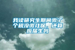 我读研究生期间缴了个税没缴社保，还算应届生吗