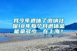 我今年退休了缴纳社保18年每个月退休金能拿多少，在上海？