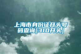 上海市身份证开头号码查询[310开头]