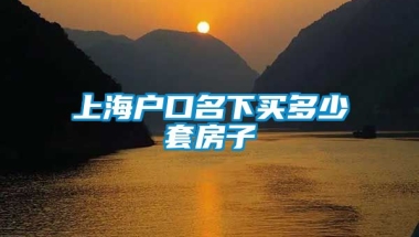 上海户口名下买多少套房子