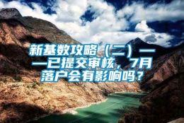 新基数攻略（二）——已提交审核，7月落户会有影响吗？