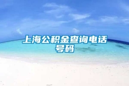 上海公积金查询电话号码