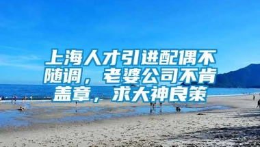 上海人才引进配偶不随调，老婆公司不肯盖章，求大神良策