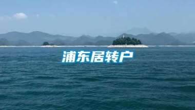 浦东居转户