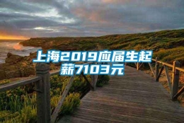 上海2019应届生起薪7103元