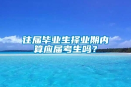 往届毕业生择业期内算应届考生吗？