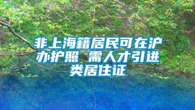 非上海籍居民可在沪办护照 需人才引进类居住证