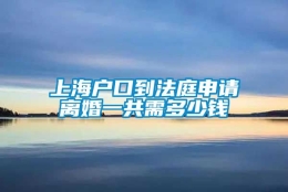 上海户口到法庭申请离婚一共需多少钱