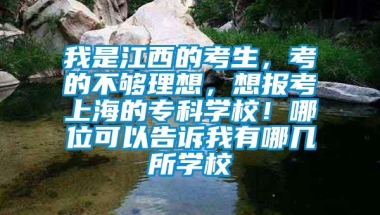 我是江西的考生，考的不够理想，想报考上海的专科学校！哪位可以告诉我有哪几所学校