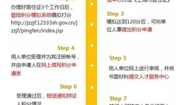 你知道怎么办理积分吗？2020上海居住证积分办理流程来咯