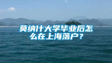 莫纳什大学毕业后怎么在上海落户？