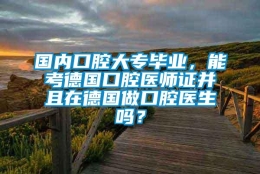 国内口腔大专毕业，能考德国口腔医师证并且在德国做口腔医生吗？