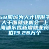 58同城为人才提供千人千面就业机会 上海浦东拟新增就业岗位13.26万个