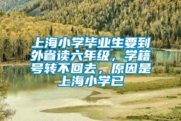 上海小学毕业生要到外省读六年级，学籍号转不回去，原因是上海小学已