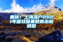 重磅！上海落户2021年度社保基数做出新调整