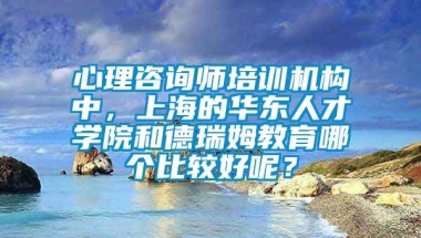 心理咨询师培训机构中，上海的华东人才学院和德瑞姆教育哪个比较好呢？