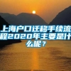 上海户口迁移手续流程2020年主要是什么呢？