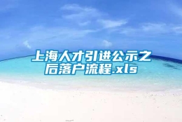 上海人才引进公示之后落户流程.xls