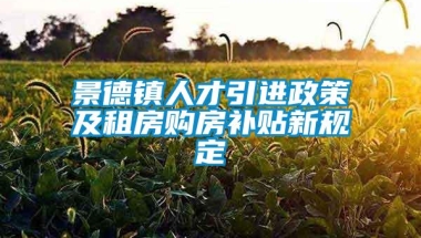 景德镇人才引进政策及租房购房补贴新规定