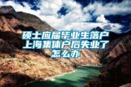 硕士应届毕业生落户上海集体户后失业了怎么办