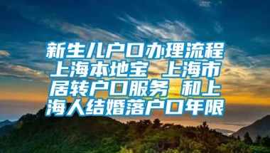 新生儿户口办理流程上海本地宝 上海市居转户口服务 和上海人结婚落户口年限