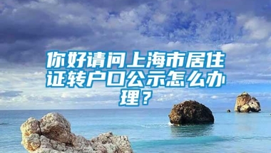 你好请问上海市居住证转户口公示怎么办理？