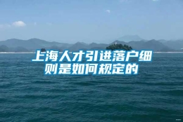 上海人才引进落户细则是如何规定的