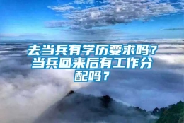 去当兵有学历要求吗？当兵回来后有工作分配吗？