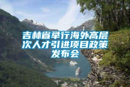 吉林省举行海外高层次人才引进项目政策发布会