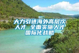 大力引进海外高层次人才 全面实施人才国际化战略