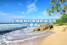 上海居转户中级职称学历要求