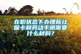 在职状态下办理新社保卡和劳动手册需要什么材料？