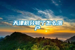 天津积分够了怎么落户