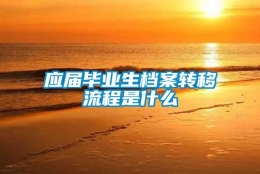 应届毕业生档案转移流程是什么