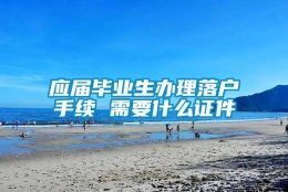 应届毕业生办理落户手续 需要什么证件