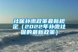社保补缴政策最新规定（2022年补缴社保的最新政策）
