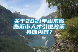 关于2021年山东省临沂市人才引进政策具体内容？