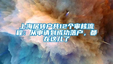 上海居转户共12个审核流程：从申请到成功落户，都在这儿了