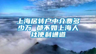 上海居转户中介费多少万 都不如上海人社便利通道