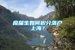 应届生如何积分落户上海？