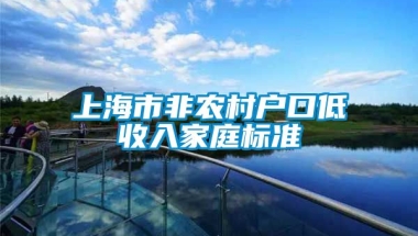 上海市非农村户口低收入家庭标准