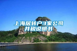 上海居转户3家公司并税说明书