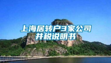 上海居转户3家公司并税说明书