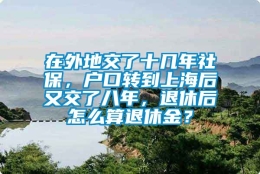 在外地交了十几年社保，户口转到上海后又交了八年，退休后怎么算退休金？